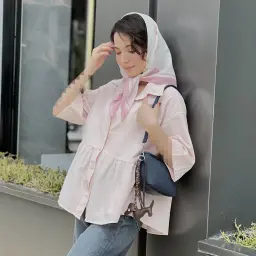 شومیز زنانه چین دار لینن