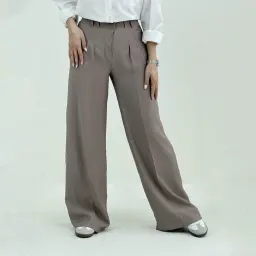 شلوار پارچه ای زنانه سیلک جلو دکمه