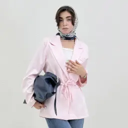 کت زنانه سیلک کمربند دار| آی بولک