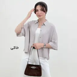 شومیز زنانه لینن یقه مردانه