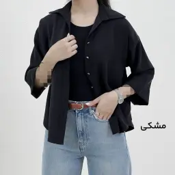 شومیز زنانه سیلک دکمه نقره ای