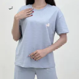 تیشرت زنانه یقه گرد استیکر