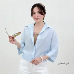 شومیز کراپ زنانه سیلک پری