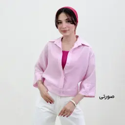 شومیز کراپ زنانه سیلک پری