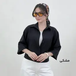 شومیز کراپ زنانه سیلک پری