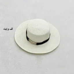 کلاه حصیری زنانه کمربند چرم