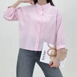 شومیز زنانه لینن یقه فرنچ