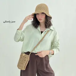 شومیز زنانه سیلک یقه مردانه