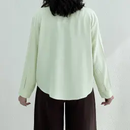 شومیز زنانه سیلک یقه مردانه