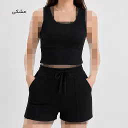 ست تاپ و شورتک زنانه کرکره ای | آی بولک