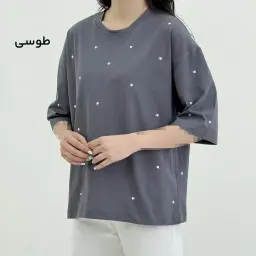 تیشرت زنانه نخ و پنبه گلدار | آی بولک