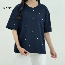 تیشرت زنانه نخ و پنبه گلدار | آی بولک