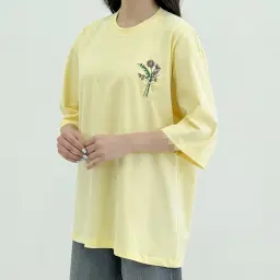 تیشرت زنانه یقه گرد دسته گل | آی بولک
