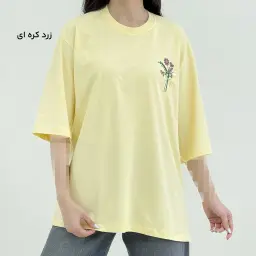 تیشرت زنانه یقه گرد دسته گل | آی بولک