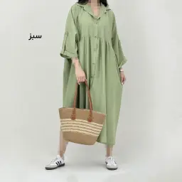 پیراهن زنانه قواره دار بابوس ساحلی | آی بولک