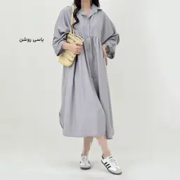 پیراهن زنانه قواره دار بابوس ساحلی | آی بولک