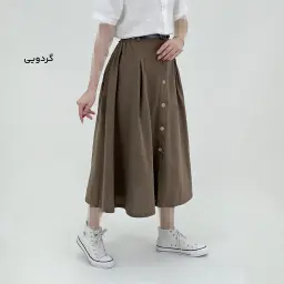دامن زنانه لینن کمربند دار | آی بولک