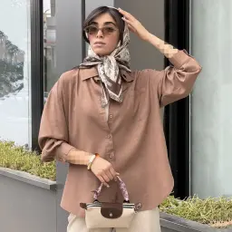 شومیز زنانه لینن اسلپ کژوال | آی بولک