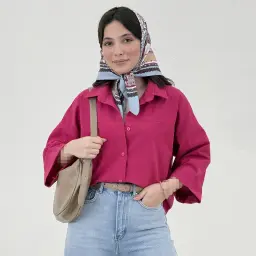 شومیز زنانه لینن پشت پیله دورسین | آی بولک