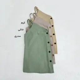 تاپ زنانه لینن جلو دکمه | آی بولک