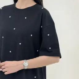 تیشرت زنانه نخ و پنبه گلدار | آی بولک