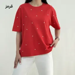 تیشرت زنانه نخ و پنبه گلدار | آی بولک