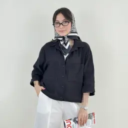 شومیز زنانه لینن دو جیب | آی بولک