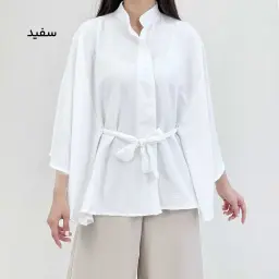 شومیز زنانه  سیلک یقه فرنچ | آی بولک