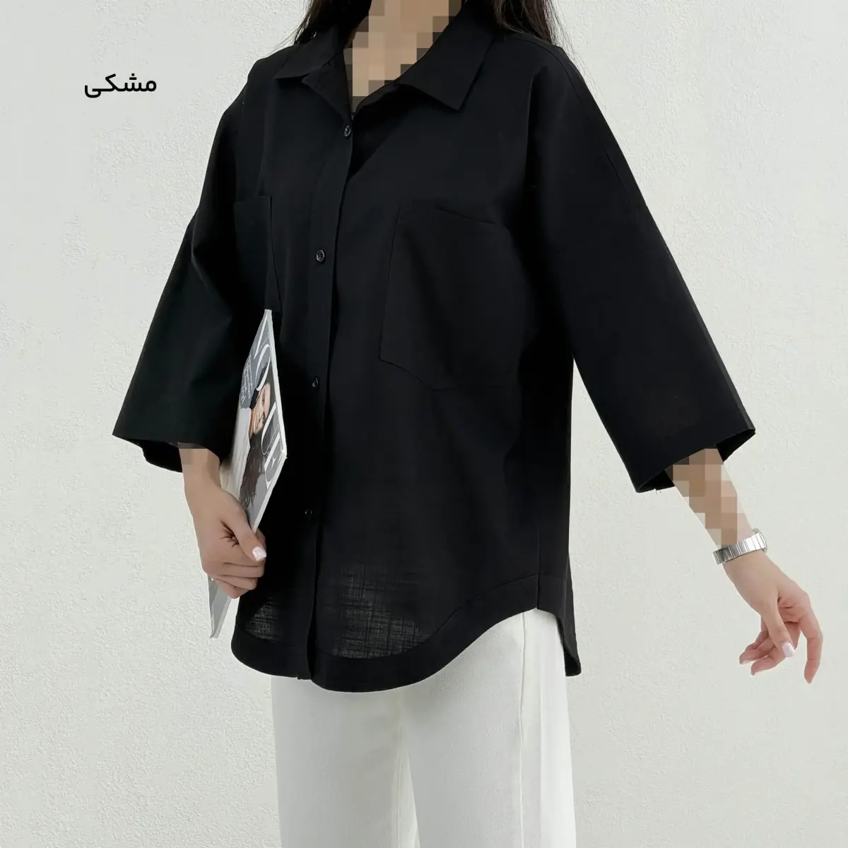 شومیز زنانه لینن جیب پاکتی | آی بولک