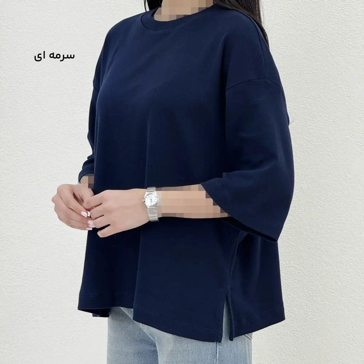 تیشرت زنانه باکسی فانریپ چاکدار | آی بولک