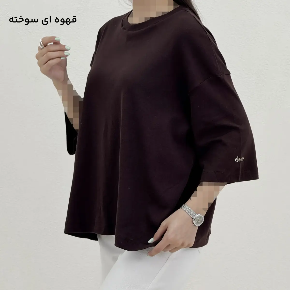 تیشرت زنانه باکسی فانریپ کلاسیک | آی بولک