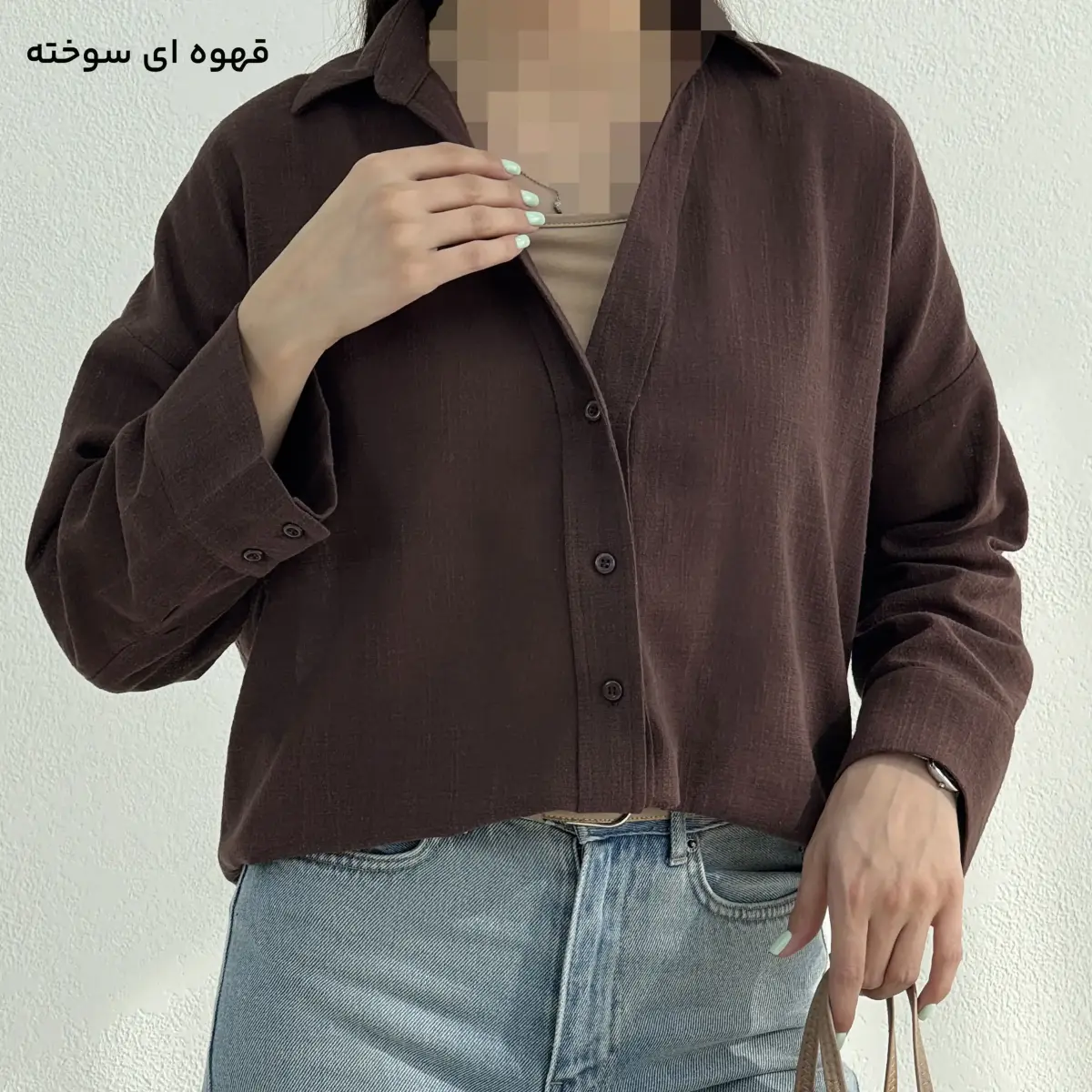 شومیز زنانه لینن پشت پیله | آی بولک