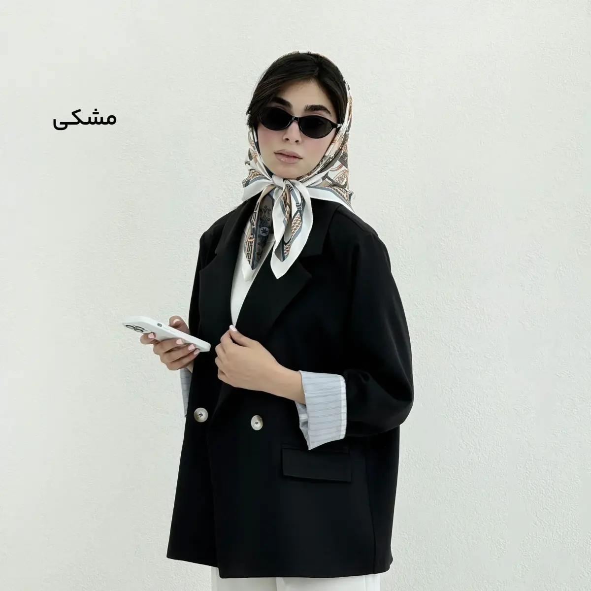 کت زنانه کرپ دکمه نما | آی بولک