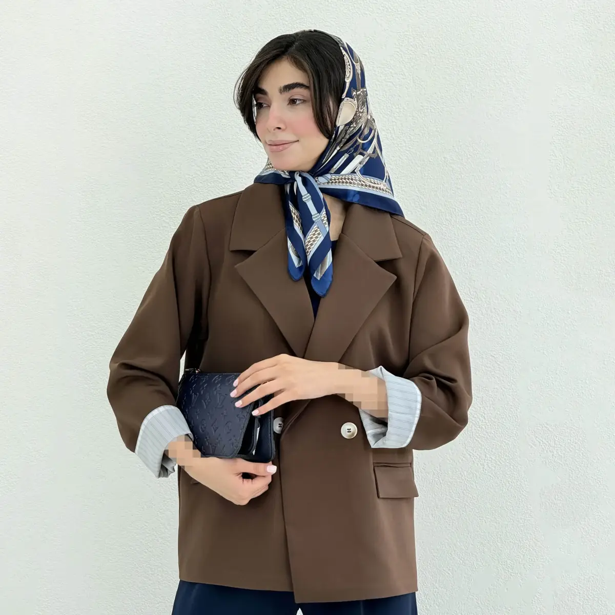 کت زنانه کرپ دکمه نما | آی بولک