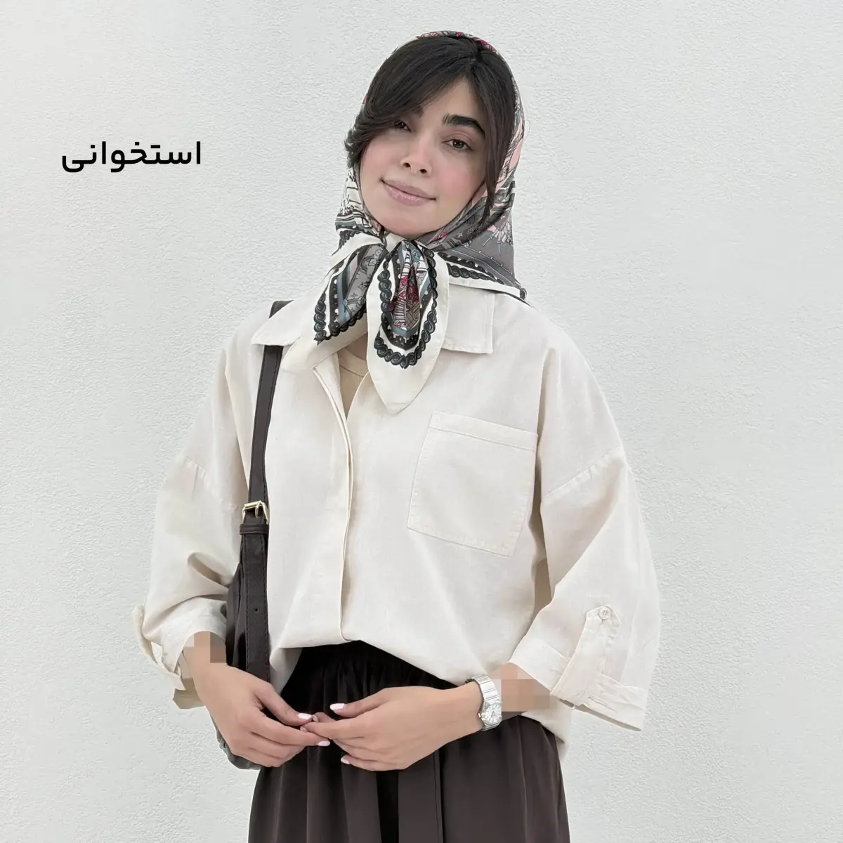 شومیز زنانه لینن پشت دکمه | آی بولک