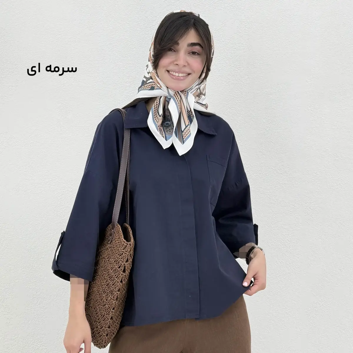 شومیز زنانه لینن پشت دکمه | آی بولک