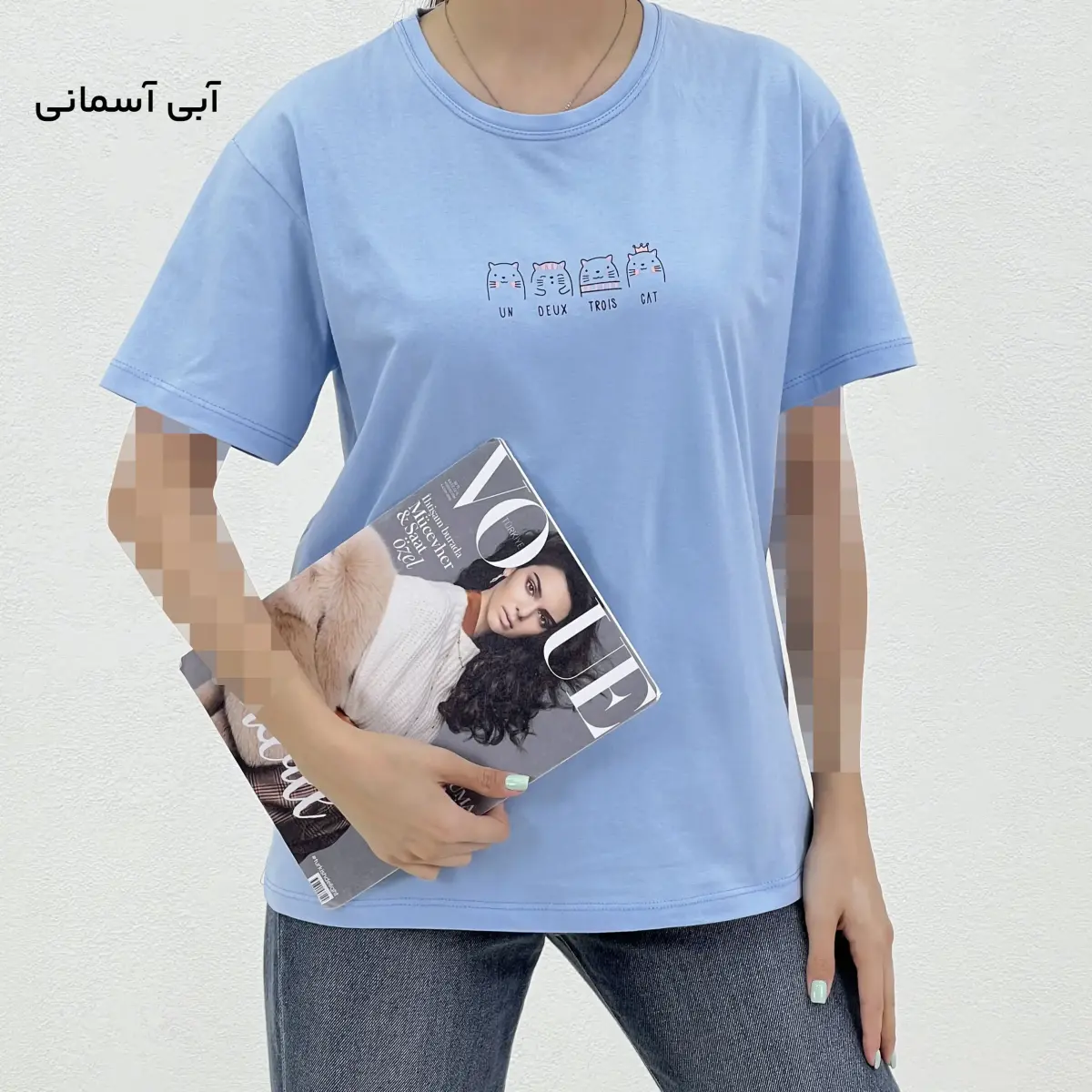 تیشرت زنانه طرح گربه | آی بولک