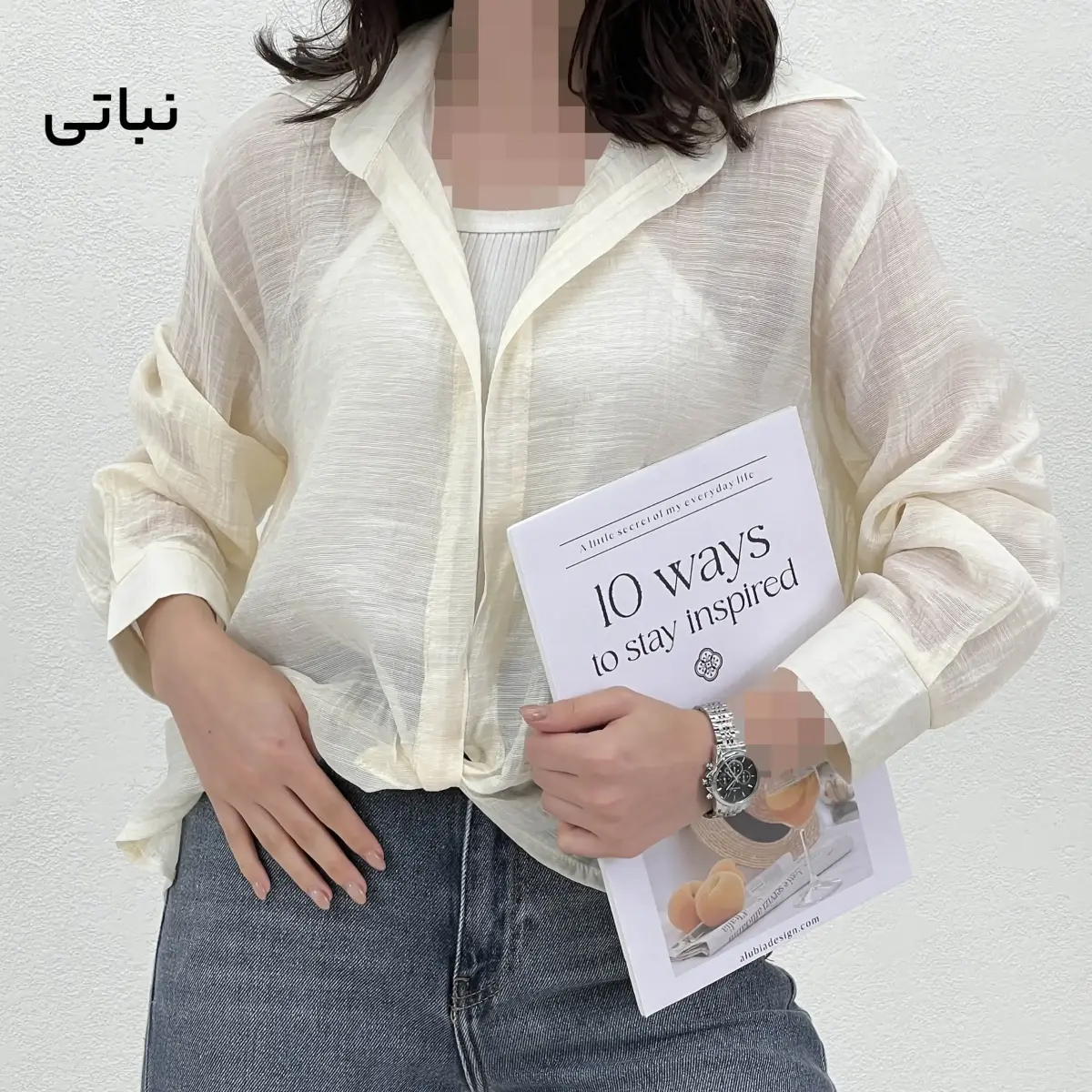 شومیز زنانه پری شیشه ای گندم | آی بولک