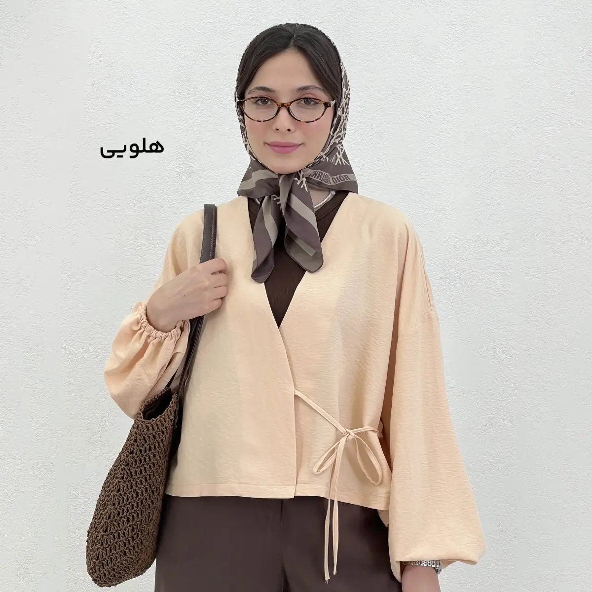 شومیز زنانه قواره دار سیلک بغل بندی | آی بولک