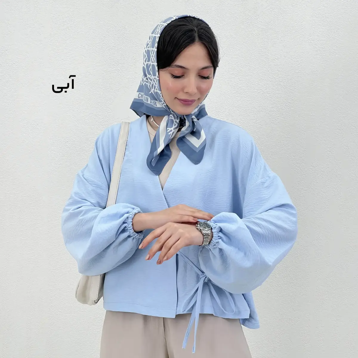 شومیز زنانه قواره دار سیلک بغل بندی | آی بولک
