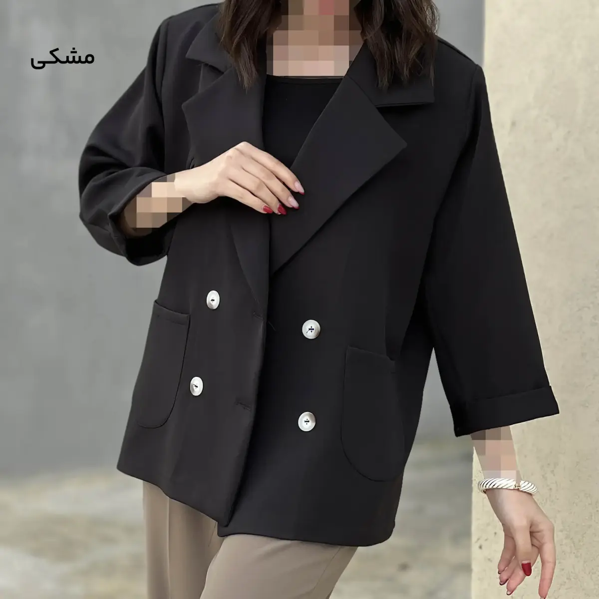 کت زنانه کرپ طرح مینیمال | آی بولک
