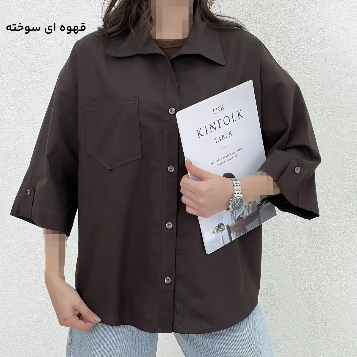 شومیز زنانه لینن دو جیب | آی بولک