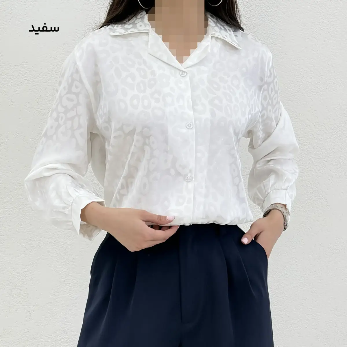 شومیز زنانه ساتن طرحدار | آی بولک