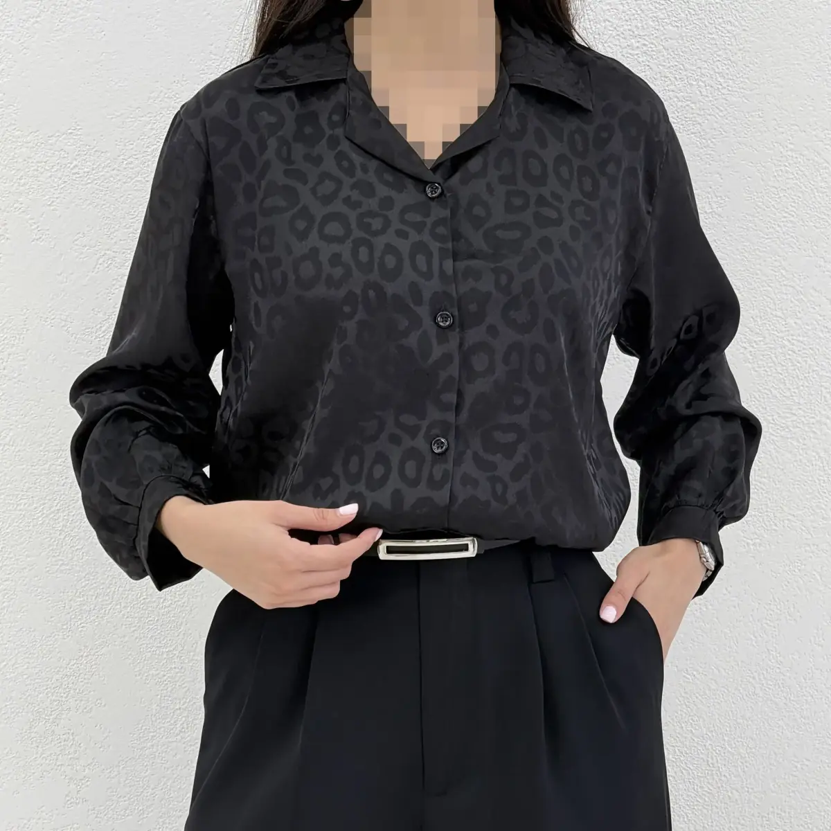 شومیز زنانه ساتن طرحدار | آی بولک