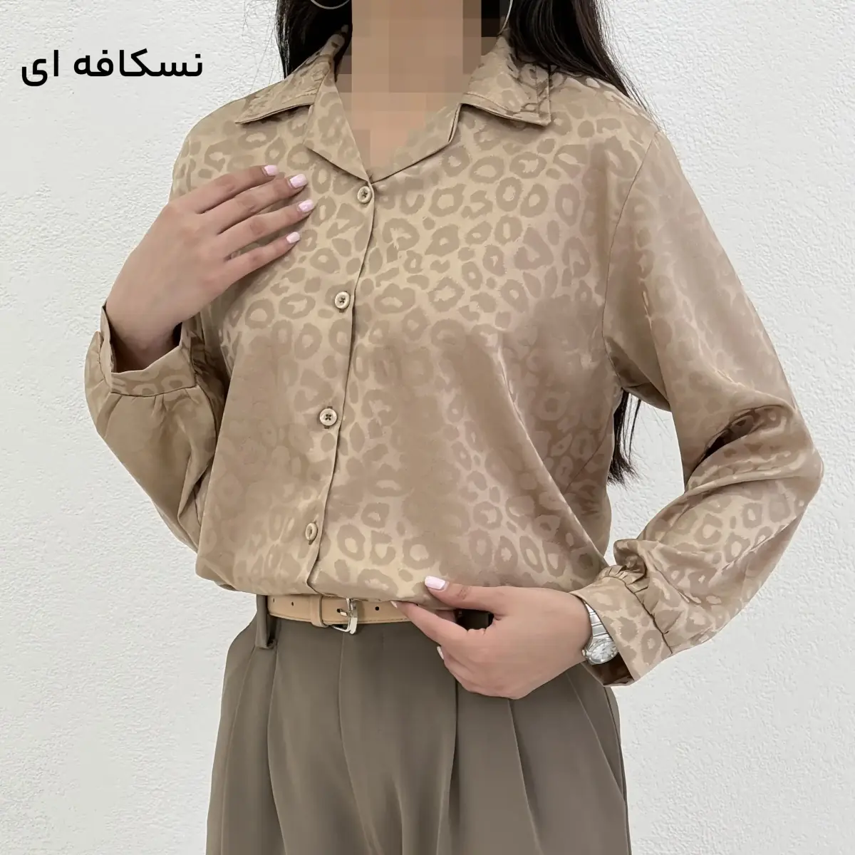 شومیز زنانه ساتن طرحدار | آی بولک