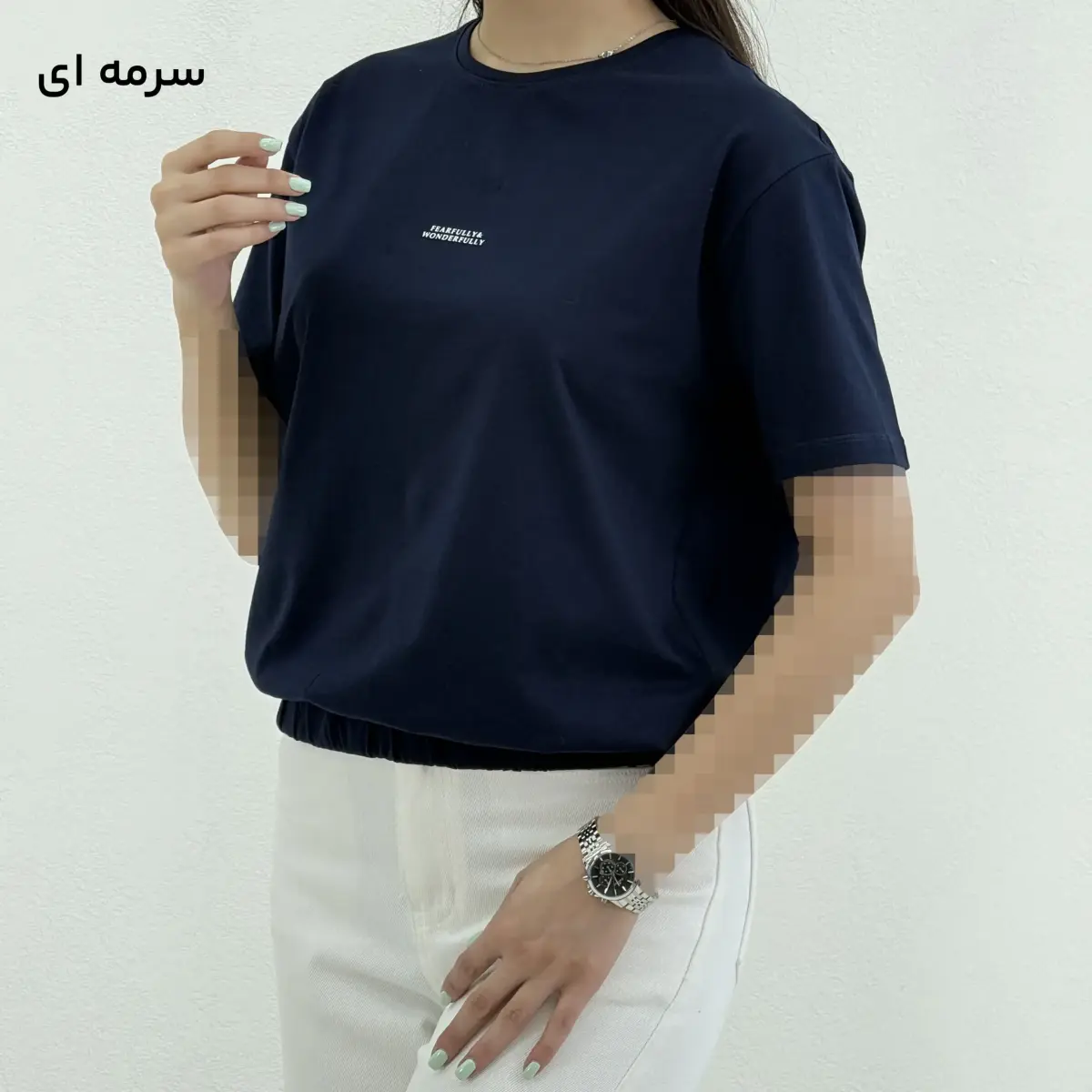 تیشرت زنانه آستین کوتاه کمر گت | آی بولک