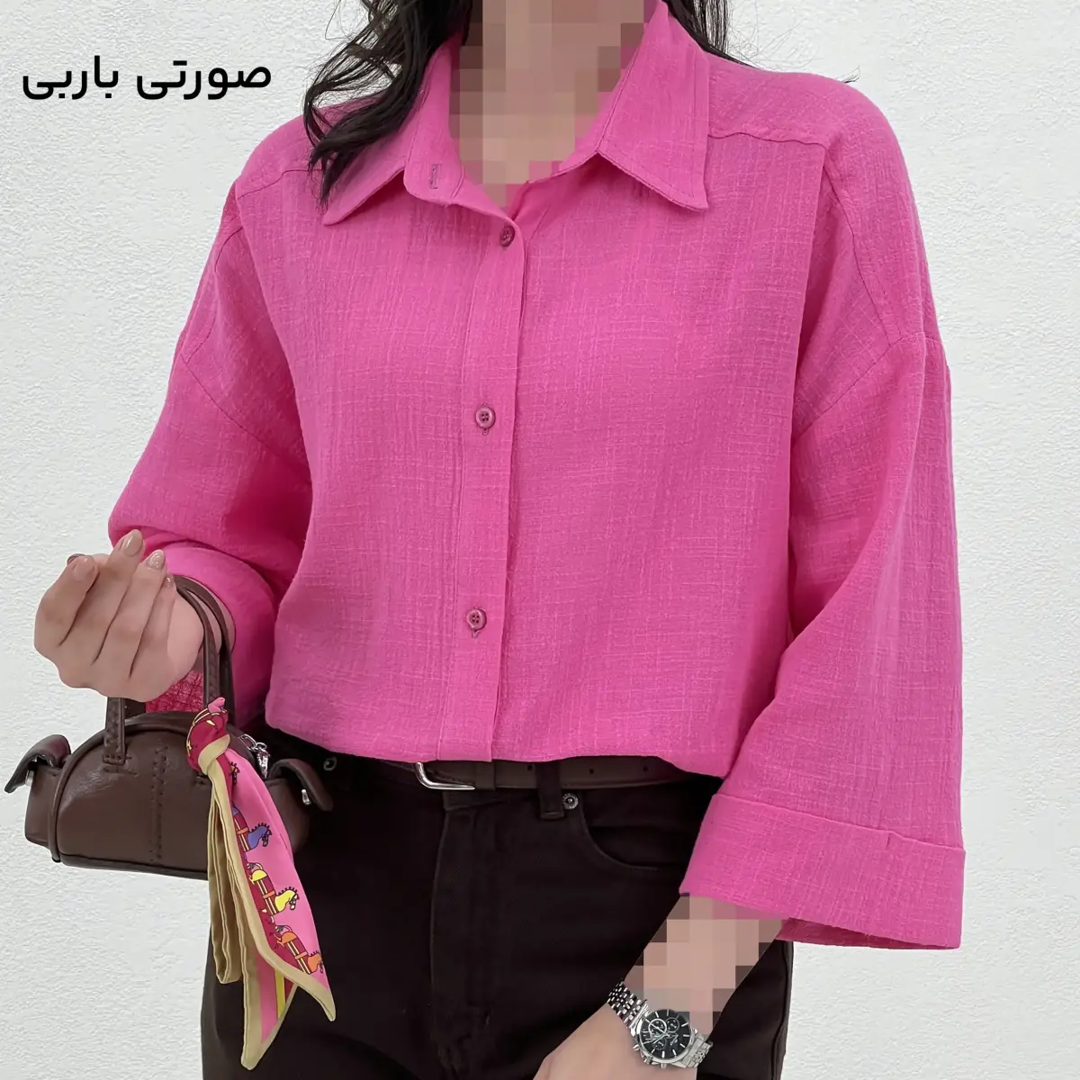 شومیز زنانه لینن آستین پاکتی | آی بولک