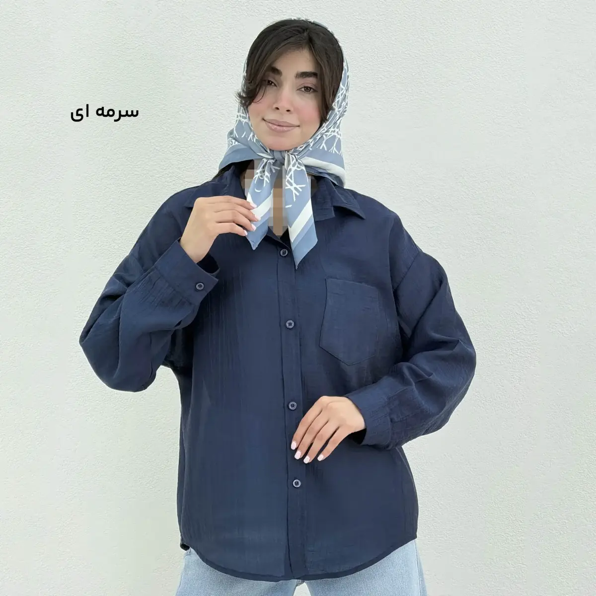 شومیز زنانه پری شیشه ای جیب دار | آی بولک