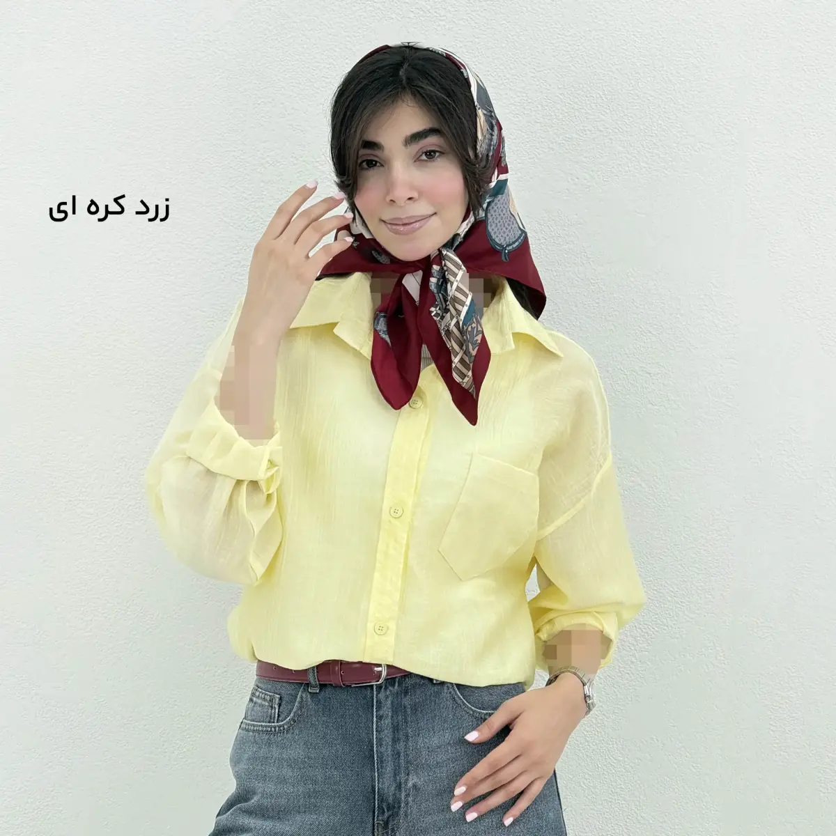 شومیز زنانه پری شیشه ای جیب دار | آی بولک