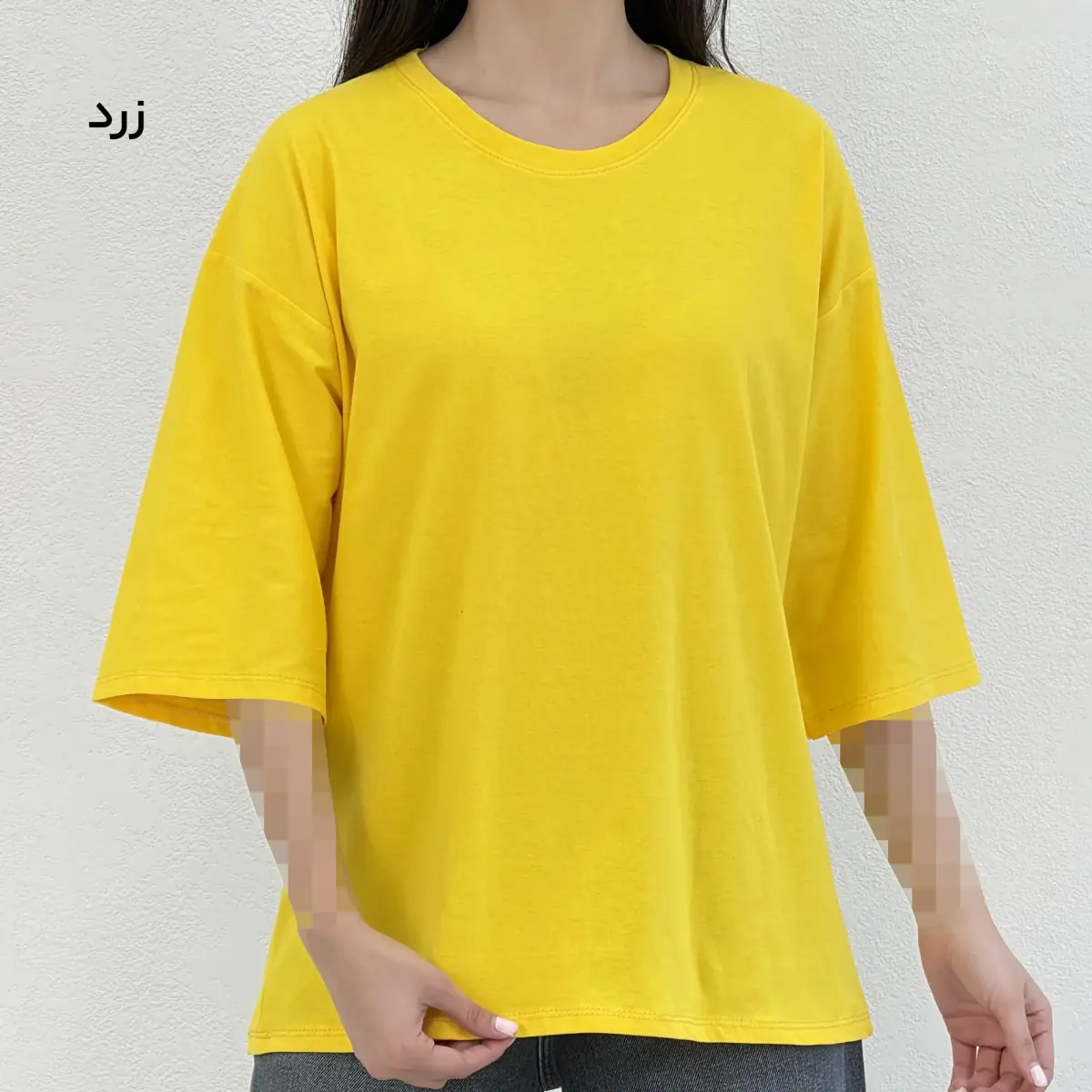 تیشرت زنانه باکسی ساده رنگی | آی بولک